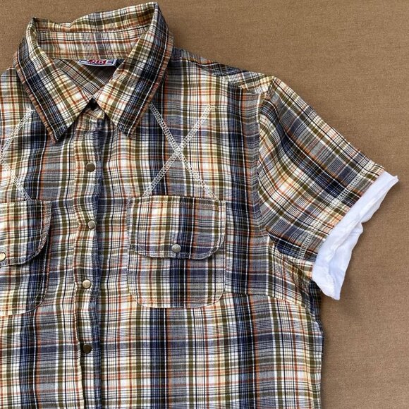Plaid Short Sleeve Western Shirt - Picture 3 of 3